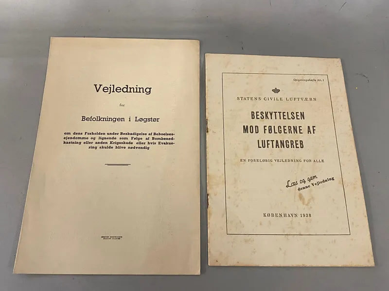 Originale WWII vejledninger som følge efter luftangreb