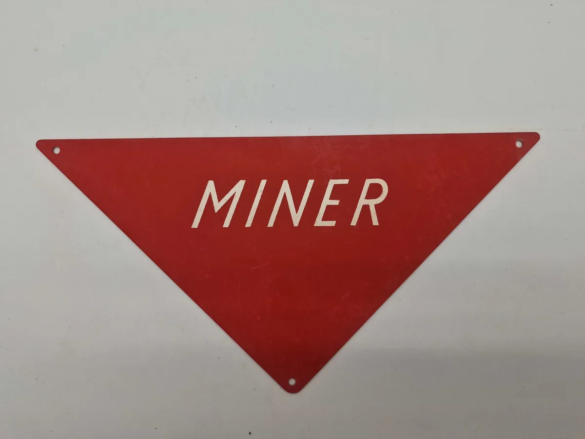 Originalt dansk mineskilt - metal
