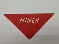 Originalt dansk mineskilt - metal