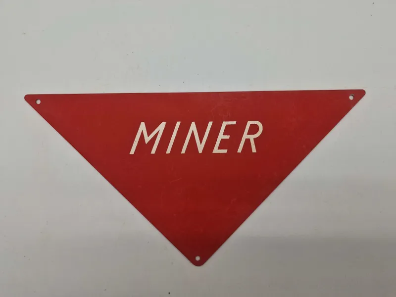 Originalt dansk mineskilt - metal