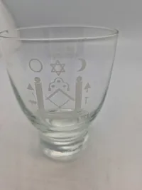 Originalt dansk loge glas - den danske frimurer orden