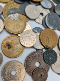 Samling danske mønter - ww2 mm.