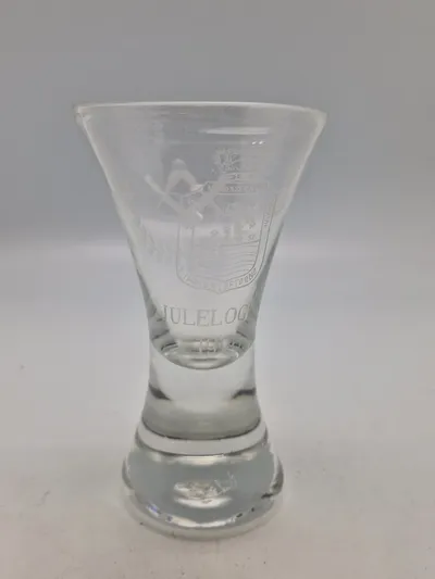 Originalt loge glas fra den danske frimurer orden