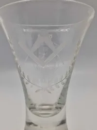 Originalt loge glas fra den danske frimurer orden
