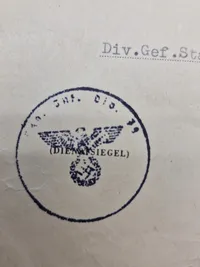 Originalt urkunde på Jernkors af 2.kl