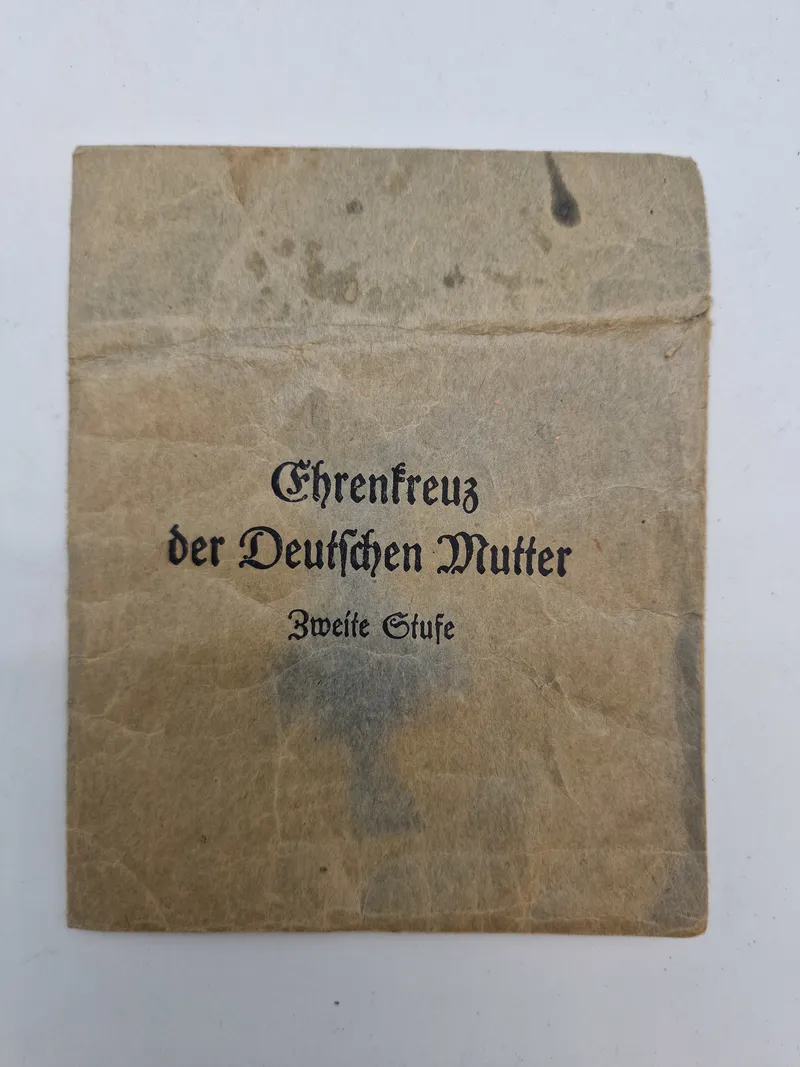 Originalt tildelingspose på Mutterkreuz - sølv