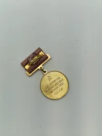Original  Russia VDNH Exhibition Participant Work Merit Medal Screwback Badge