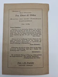 Originalt hæfte - 2 års nazistyre