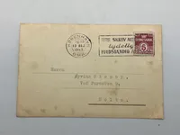 Originalt brev afsendt 1943 fra Dagmarhus til dansk borger i Holte mhp visum