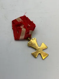 Originalt 8 års anciennitetstegn miniature - Kong Christian X