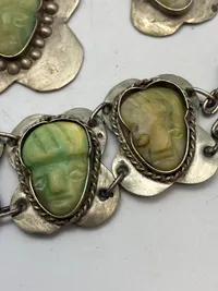 Mexicansk halskæde og armbånd - Indlæg er jade