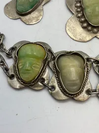 Mexicansk halskæde og armbånd - Indlæg er jade
