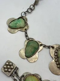 Mexicansk halskæde og armbånd - Indlæg er jade