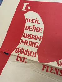 Ekstremt sjælden original Valgplakat fra genforeningen 1920