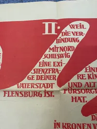 Ekstremt sjælden original Valgplakat fra genforeningen 1920