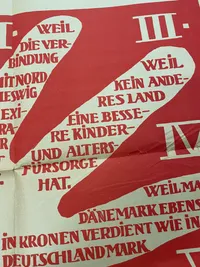 Ekstremt sjælden original Valgplakat fra genforeningen 1920