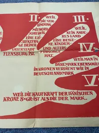 Ekstremt sjælden original Valgplakat fra genforeningen 1920