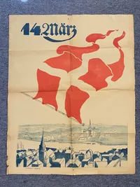 Ekstremt sjælden original Valgplakat fra genforeningen 1920 (Stor)