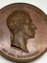 Sjælden stor original Frederik d 6  medalje.