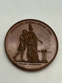Sjælden stor original Frederik d 6  medalje.