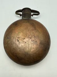 Original kinesisk feltflaske med sølvindlæg