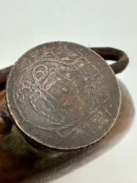 Original kinesisk feltflaske med sølvindlæg