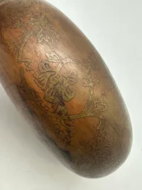 Original kinesisk feltflaske med sølvindlæg