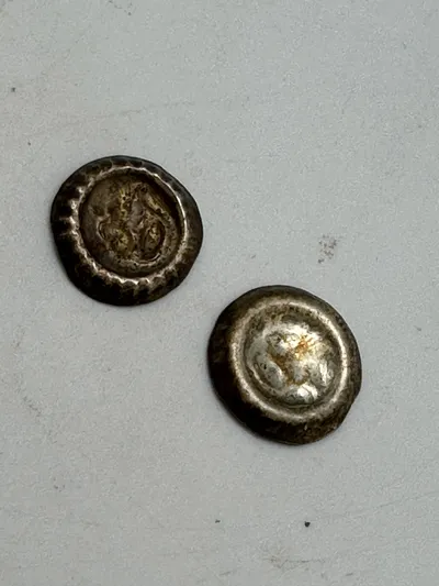Tysk sølv Hulphennigs 1300 tallet - originale???