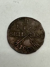 Original Svensk skillingsmønt - 1808