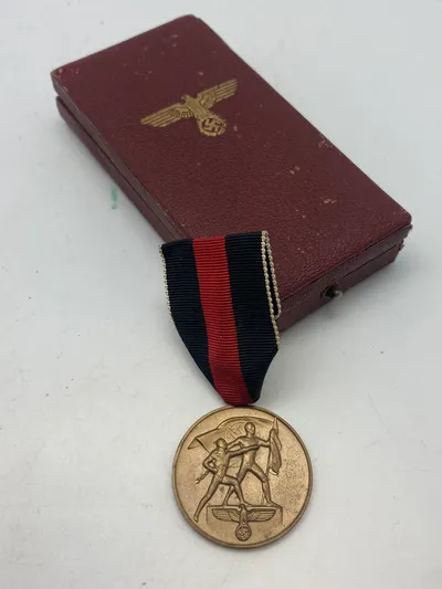 Original German WWII Cased 1 October 1938 Commemorative Sudetenland Medal