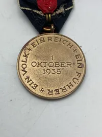 Original German WWII Cased 1 October 1938 Commemorative Sudetenland Medal