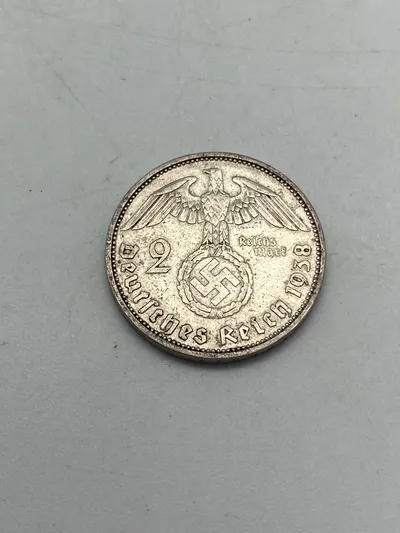 Original 2 Reichmark af sølv