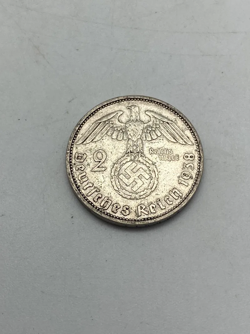 Original 2 Reichmark af sølv