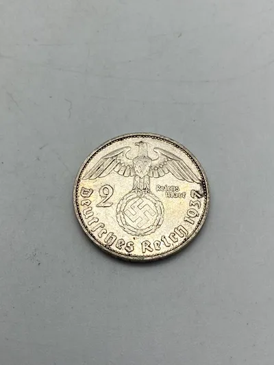 Original 2 Reichmark af sølv