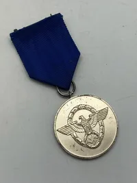 Original tysk medalje for 8 års tro tjeneste i politiet