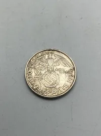 Original 2 Reichmark af sølv