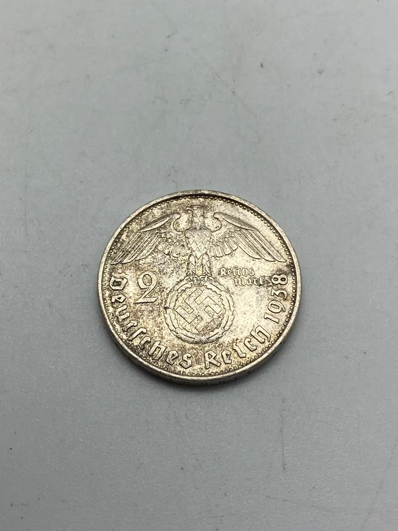 Original 2 Reichmark af sølv