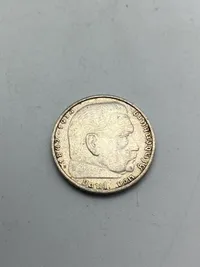Original 2 Reichmark af sølv
