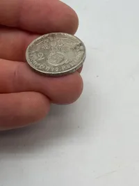 Original 2 Reichmark af sølv