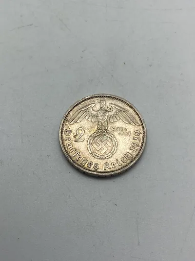 Original 2 Reichmark af sølv