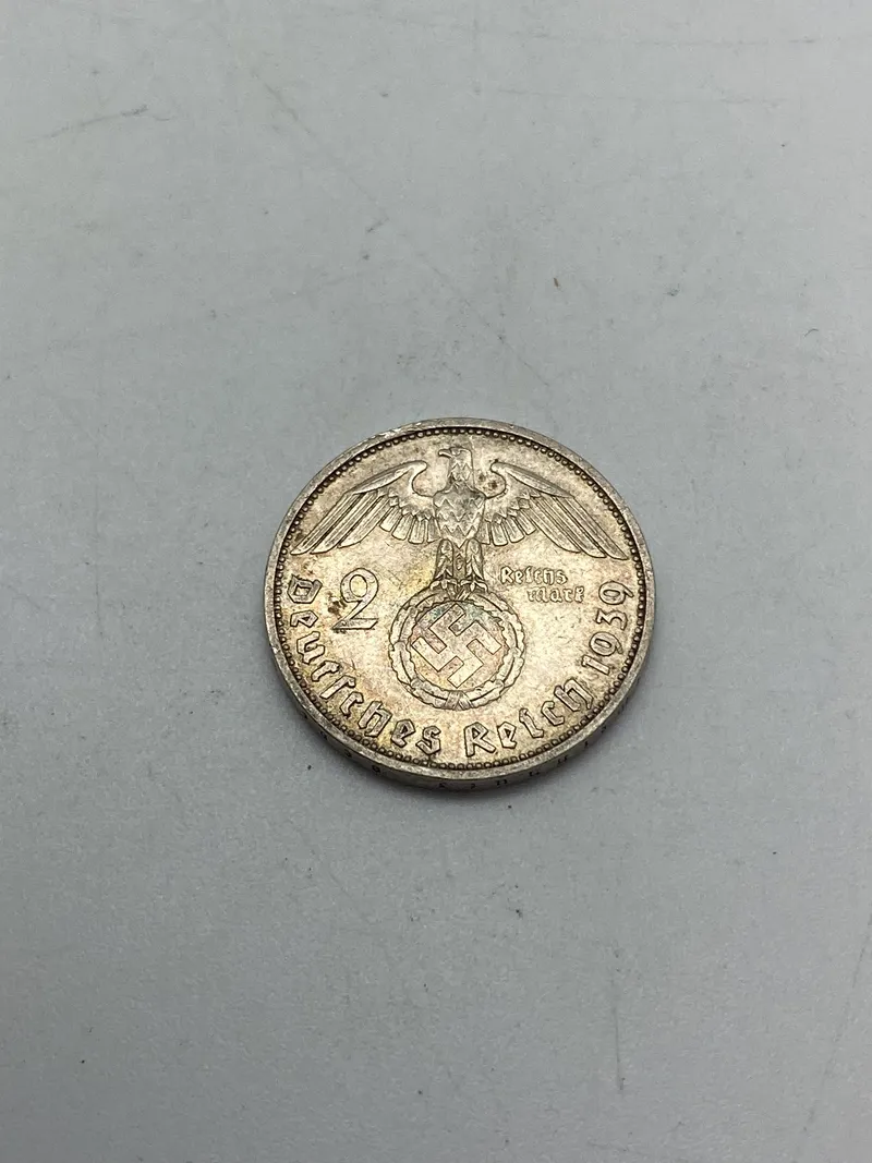 Original 2 Reichmark af sølv