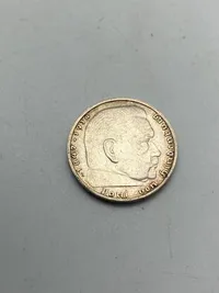 Original 2 Reichmark af sølv