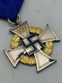 Original medalje for 50 års tro tjeneste i staten - ses næsten aldrig til salg i Danmark