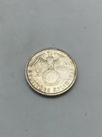 Original 2 Reichmark af sølv