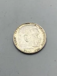 Original 2 Reichmark af sølv