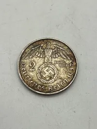 Original 2 Reichmark af sølv
