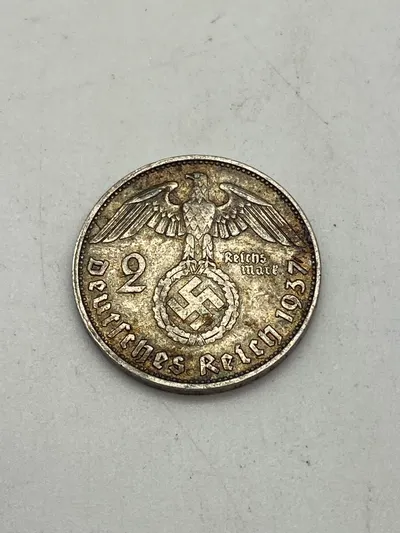 Original 2 Reichmark af sølv