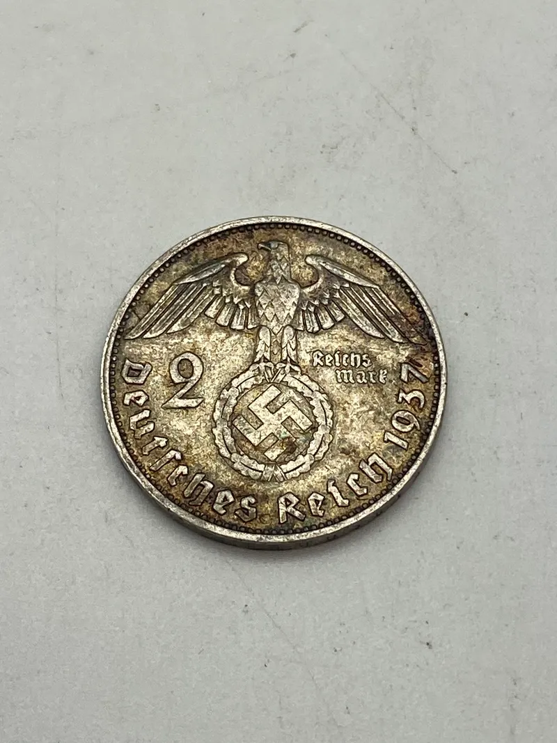 Original 2 Reichmark af sølv