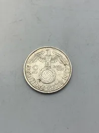 Original 2 Reichmark af sølv