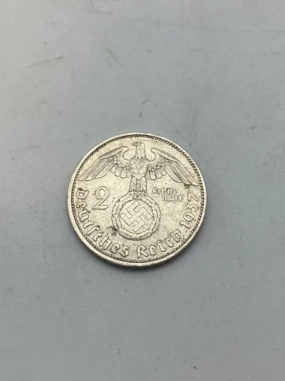Original 2 Reichmark af sølv